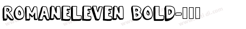 RomanEleven Bold字体转换